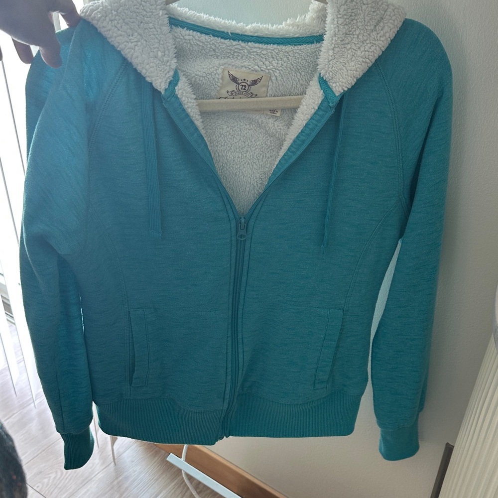 Faded Glory Teal Sherpa-Lined Jacket